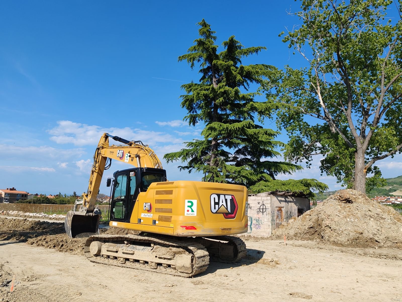 Excavator at a construction site